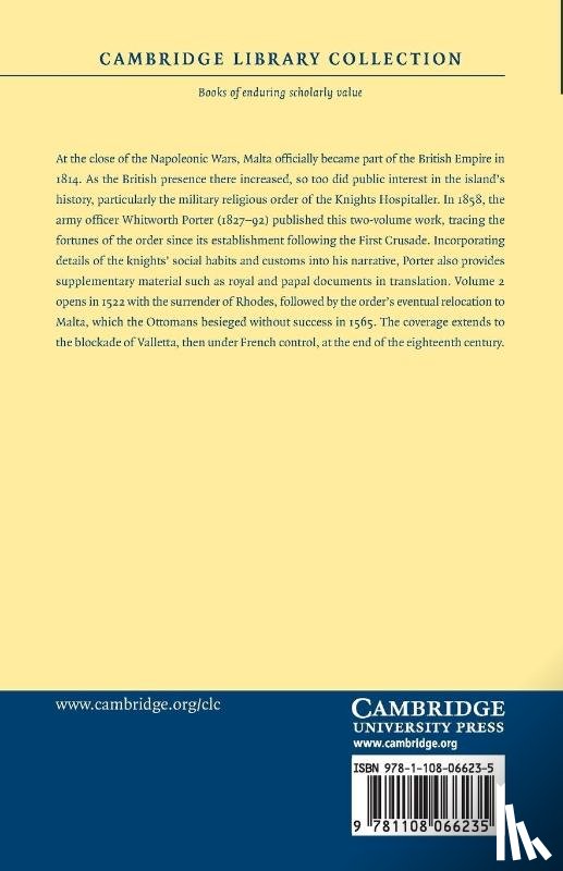 Porter, Whitworth - History of the Knights of Malta: Volume 2