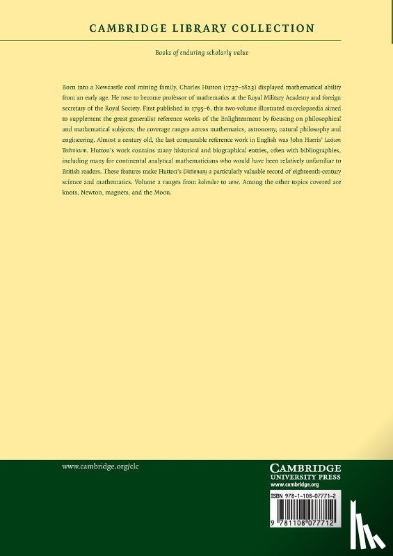 Hutton, Charles - A Mathematical and Philosophical Dictionary