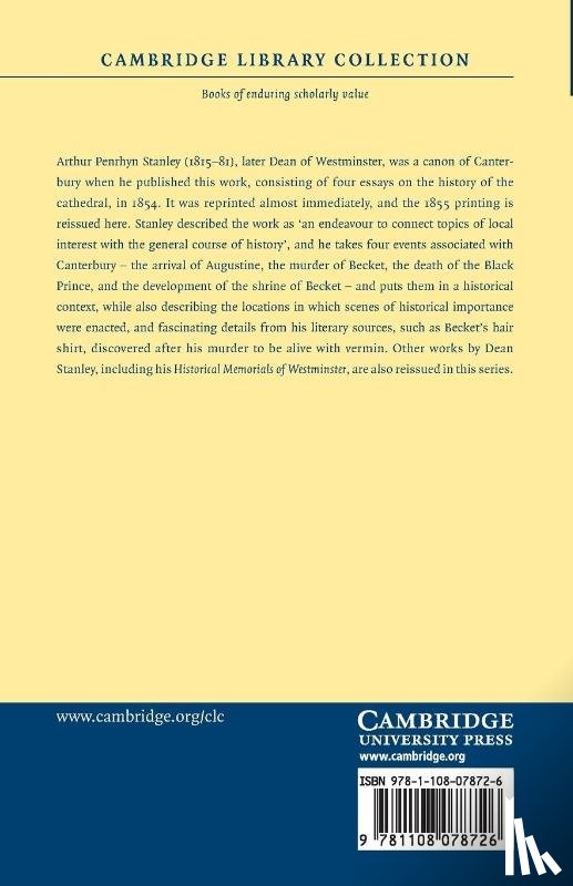 Stanley, Arthur Penrhyn - Historical Memorials of Canterbury