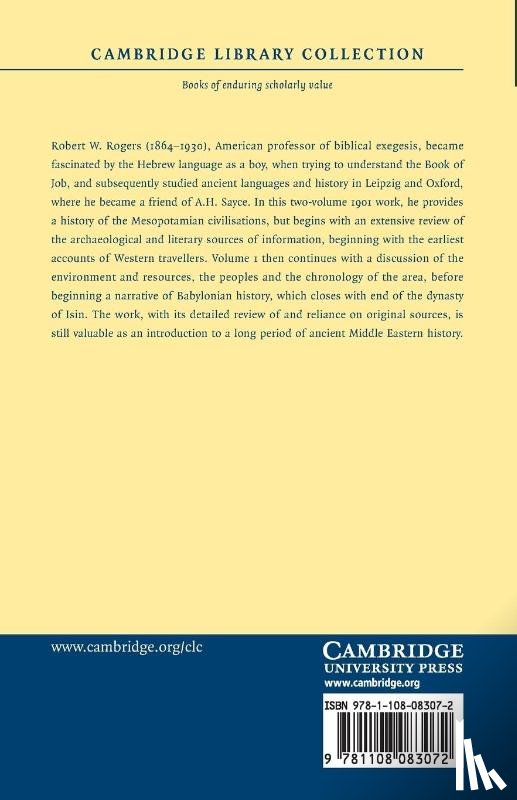 Rogers, Robert William - History of Babylonia and Assyria