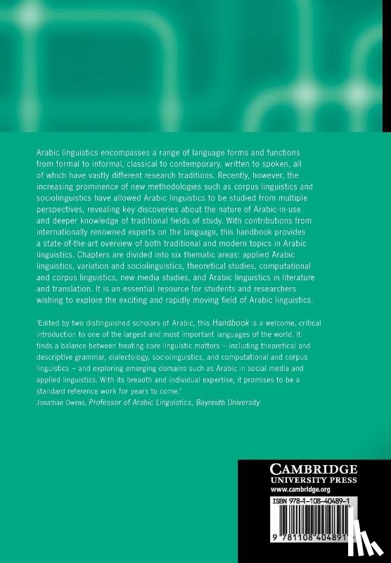 - The Cambridge Handbook of Arabic Linguistics