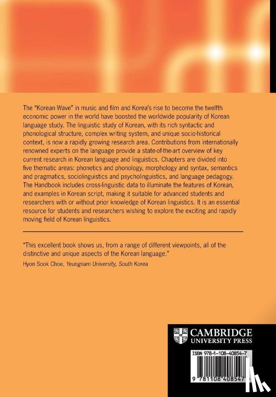  - The Cambridge Handbook of Korean Linguistics