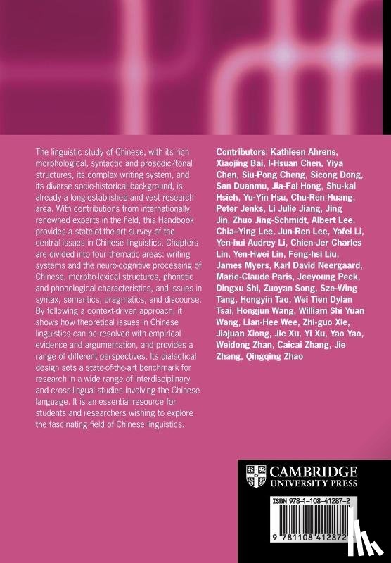  - The Cambridge Handbook of Chinese Linguistics