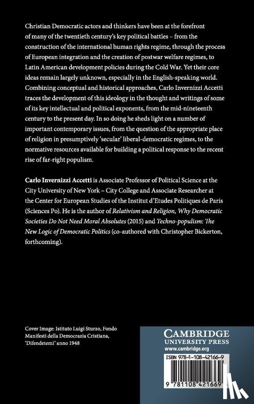Invernizzi Accetti, Carlo (City College - What is Christian Democracy?
