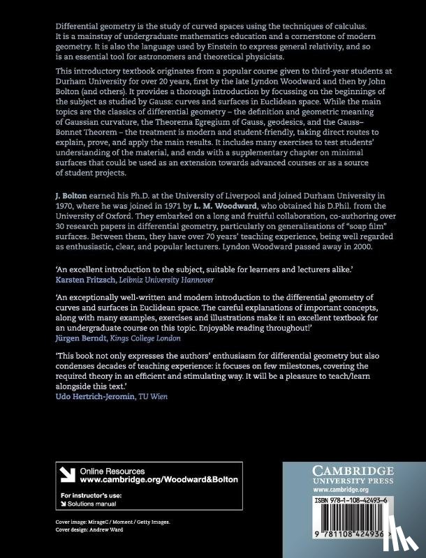 Woodward, Lyndon (University of Durham), Bolton, John (University of Durham) - A First Course in Differential Geometry