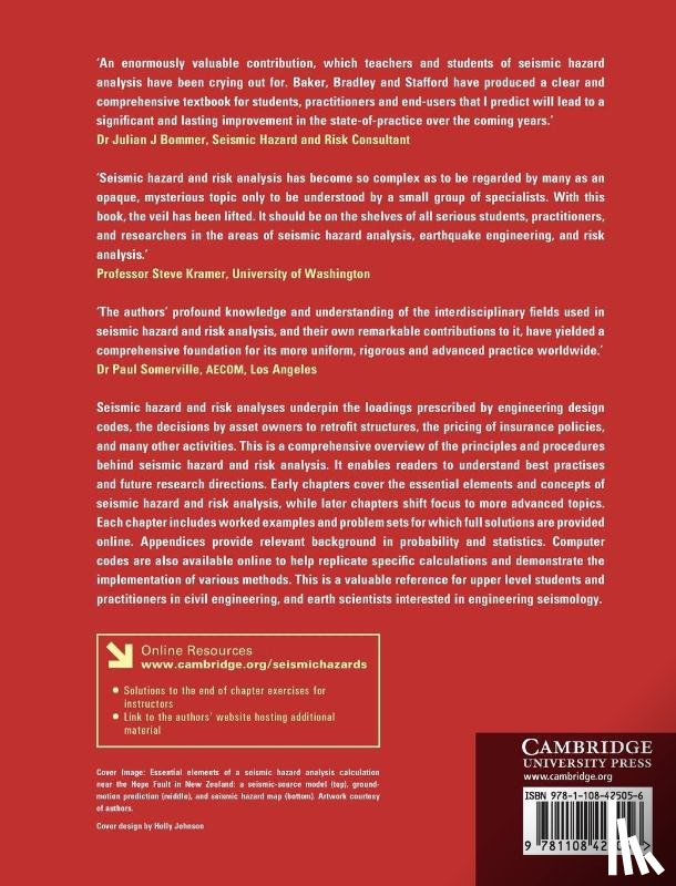 Baker, Jack (Stanford University, Bradley, Brendon (University of Canterbury, Stafford, Peter (Imperial College of Science - Seismic Hazard and Risk Analysis