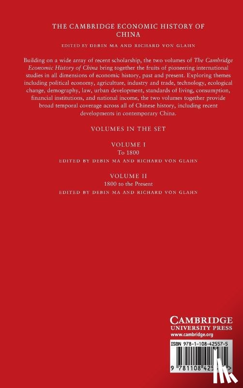  - The Cambridge Economic History of China: Volume 1, To 1800