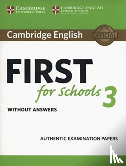  - Cambridge English First for Schools 3 Student's Book without Answers