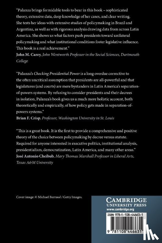 Palanza, Valeria (Pontificia Universidad Catolica de Chile) - Checking Presidential Power