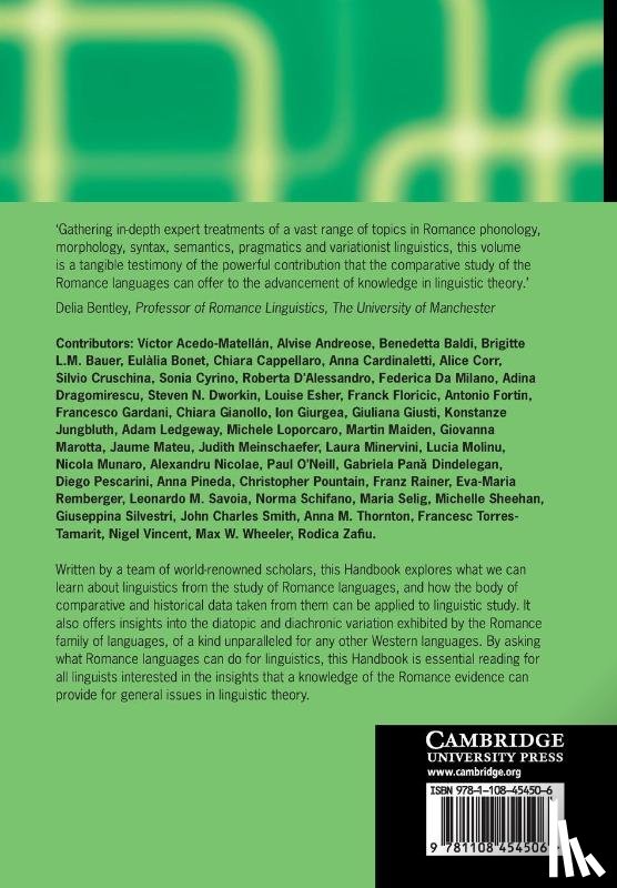  - The Cambridge Handbook of Romance Linguistics