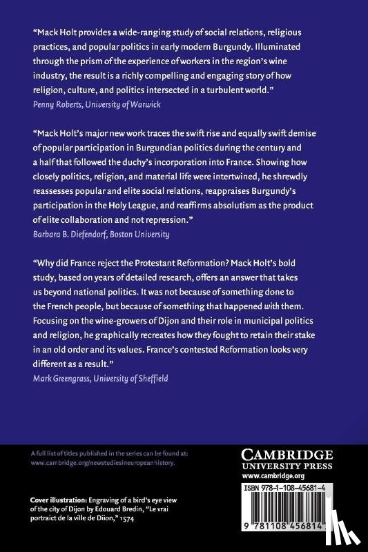 Holt, Mack P. (George Mason University - The Politics of Wine in Early Modern France