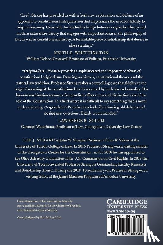Strang, Lee J. (University of Toledo - Originalism's Promise