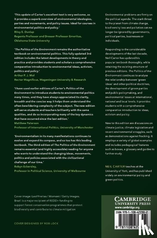 Carter, Neil (University of York) - The Politics of the Environment