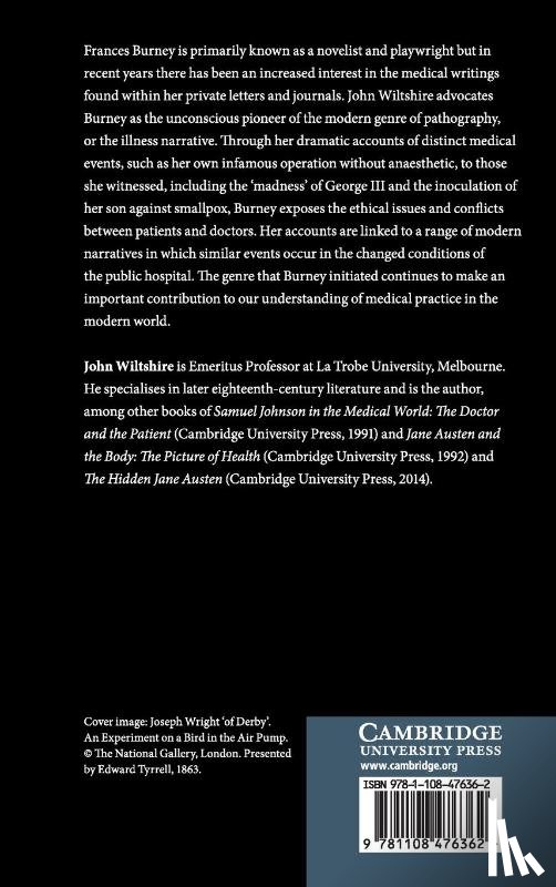 Wiltshire, John (La Trobe University - Frances Burney and the Doctors