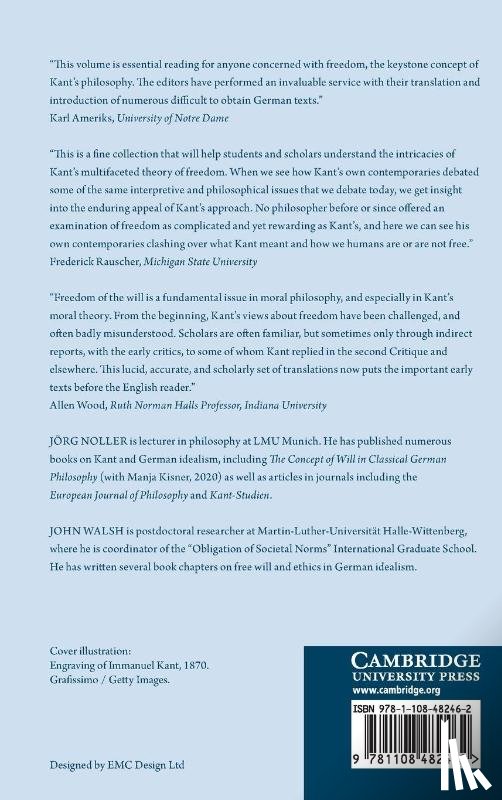 Noller, Jörg - Kant's Early Critics on Freedom of the Will