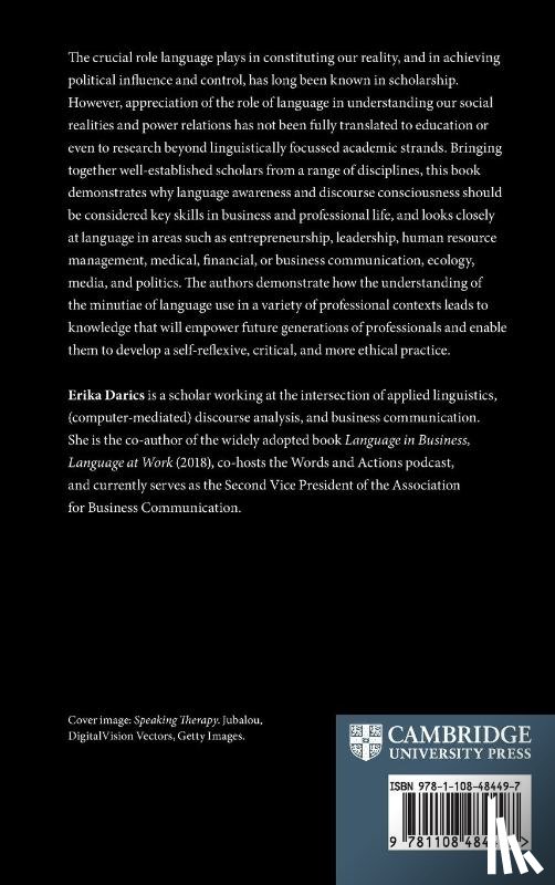  - Language Awareness in Business and the Professions