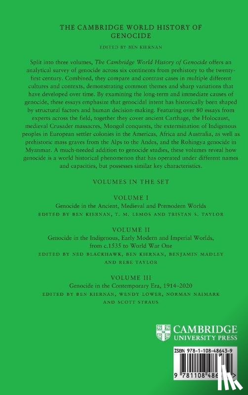  - The Cambridge World History of Genocide: Volume 2, Genocide in the Indigenous, Early Modern and Imperial Worlds, from c.1535 to World War One