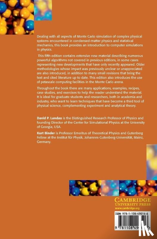 Landau, David (University of Georgia), Binder, Kurt (Johannes Gutenberg Universitat Mainz - A Guide to Monte Carlo Simulations in Statistical Physics