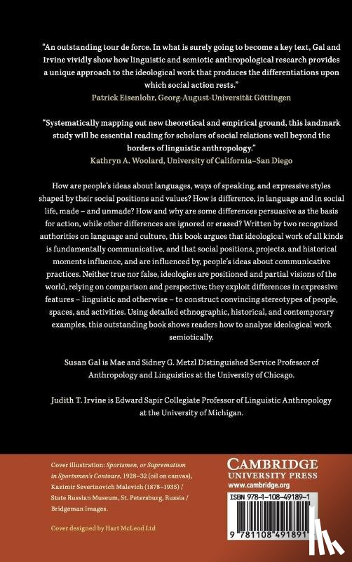 Gal, Susan (University of Chicago), Irvine, Judith T. (University of Michigan - Signs of Difference