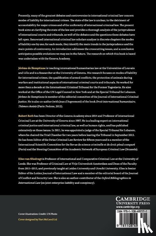  - Modes of Liability in International Criminal Law