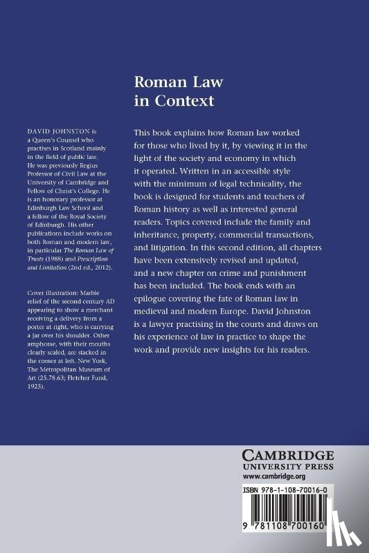 Johnston, David - Roman Law in Context