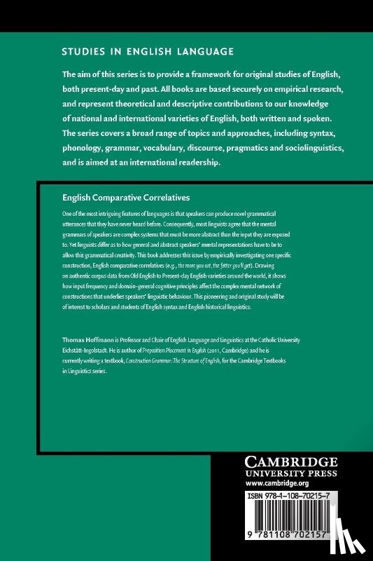 Hoffmann, Thomas - English Comparative Correlatives
