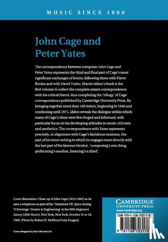 Iddon, Martin (University of Leeds) - John Cage and Peter Yates