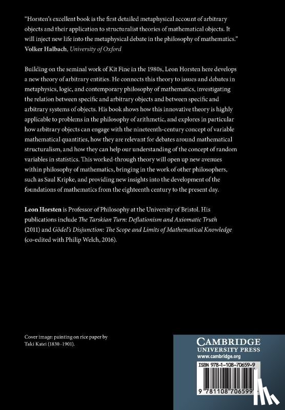 Horsten, Leon (University of Bristol) - The Metaphysics and Mathematics of Arbitrary Objects