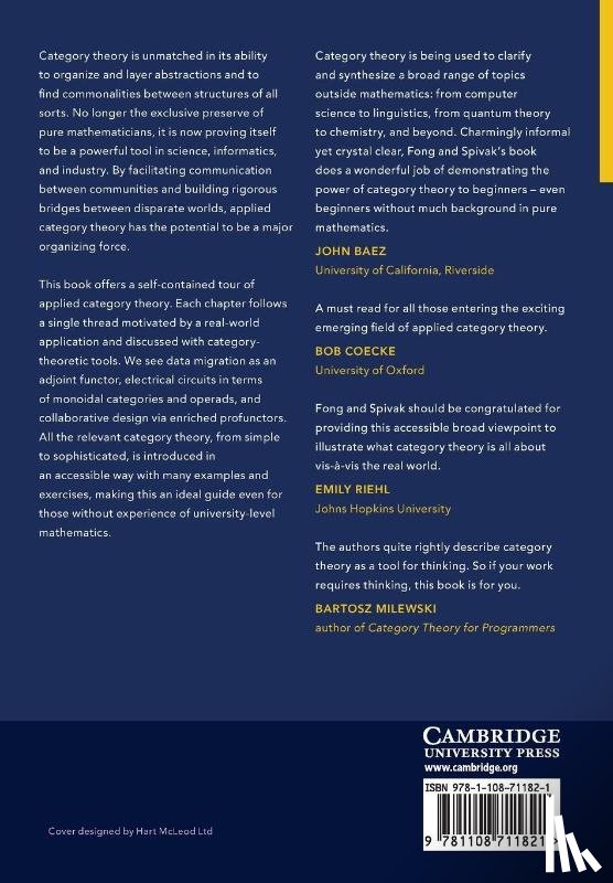 Fong, Brendan (Massachusetts Institute of Technology), Spivak, David I. (Massachusetts Institute of Technology) - An Invitation to Applied Category Theory