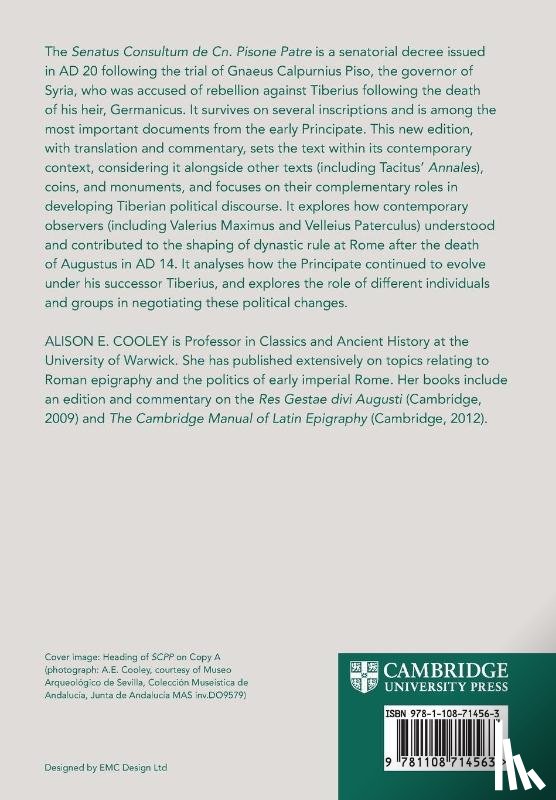  - The Senatus Consultum de Cn. Pisone Patre