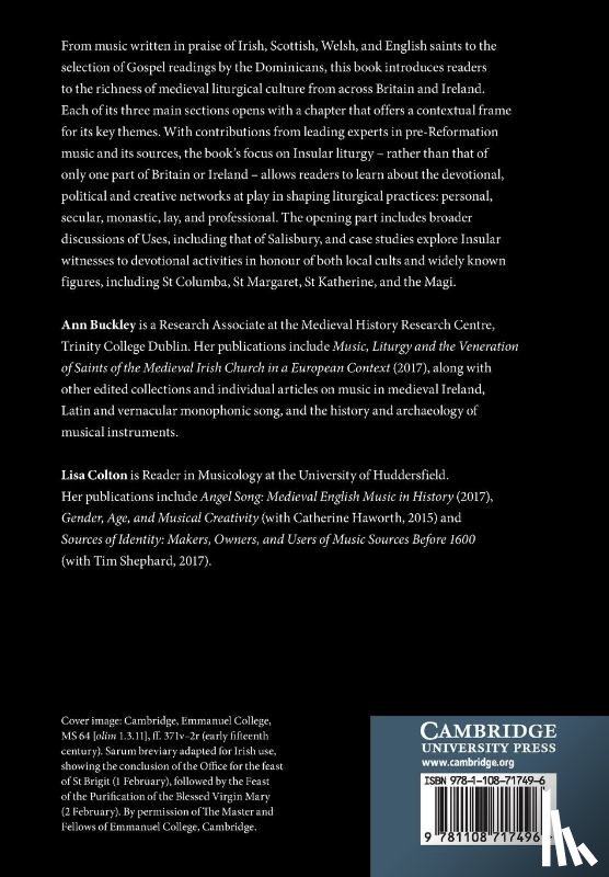  - Music and Liturgy in Medieval Britain and Ireland