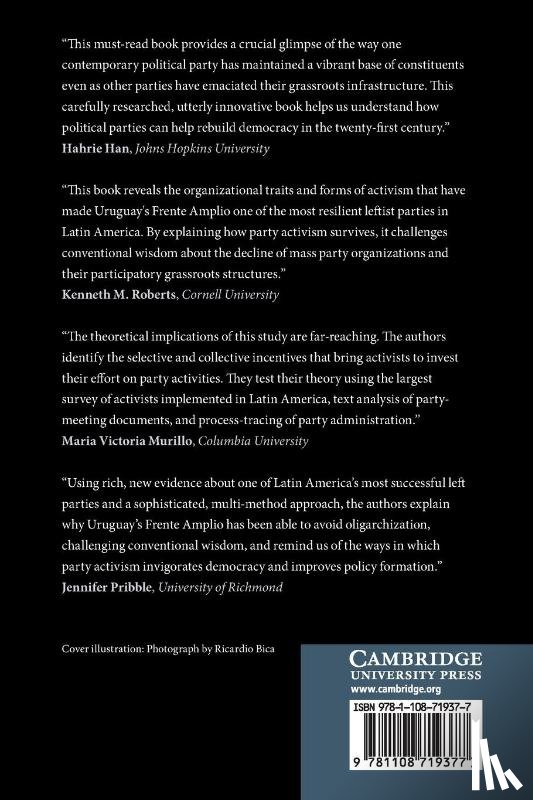 Perez Bentancur, Veronica (Universidad de la Republica, Pineiro Rodriguez, Rafael, Rosenblatt, Fernando (Universidad Diego Portales - How Party Activism Survives