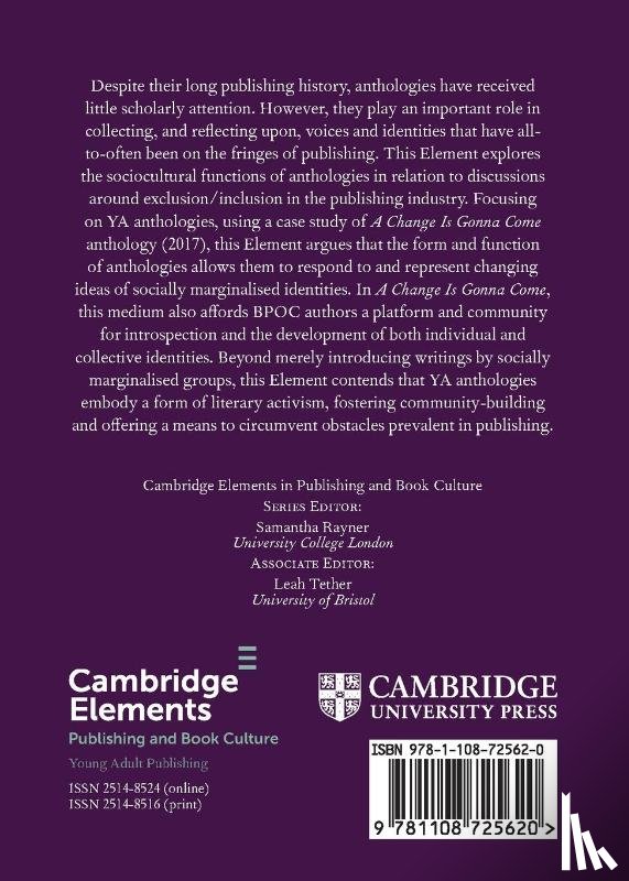 Ramdarshan Bold, Melanie (University of Glasgow) - YA Anthologies