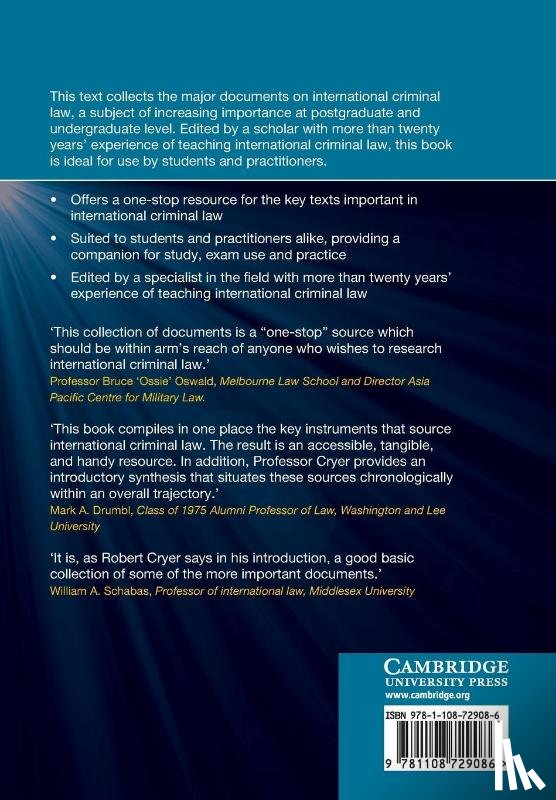  - International Criminal Law Documents