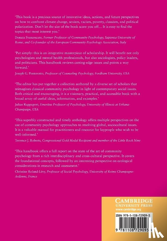  - The Cambridge Handbook of Community Psychology