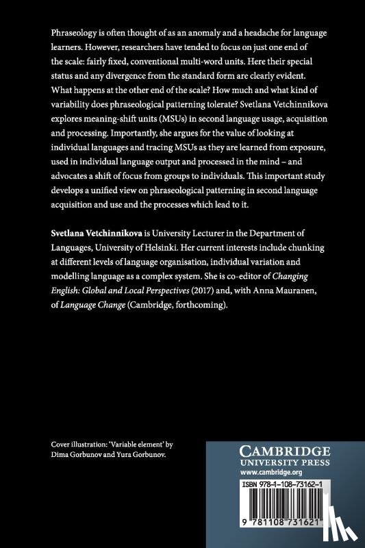 Vetchinnikova, Svetlana (University of Helsinki) - Phraseology and the Advanced Language Learner