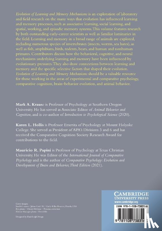  - Evolution of Learning and Memory Mechanisms
