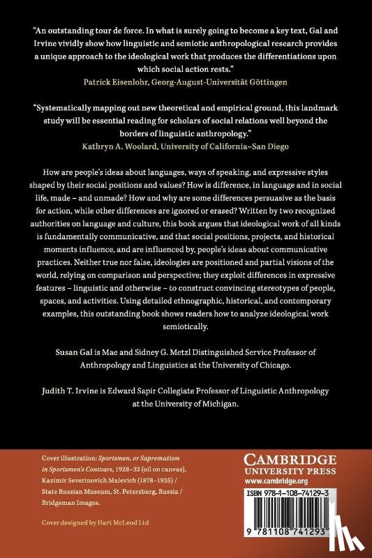 Gal, Susan (University of Chicago), Irvine, Judith T. (University of Michigan - Signs of Difference