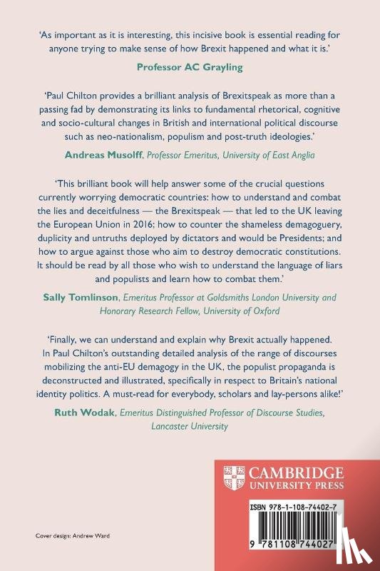 Chilton, Paul (University of Warwick) - Brexitspeak