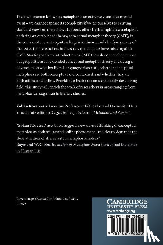 Kovecses, Zoltan (Eotvos Lorand University - Extended Conceptual Metaphor Theory