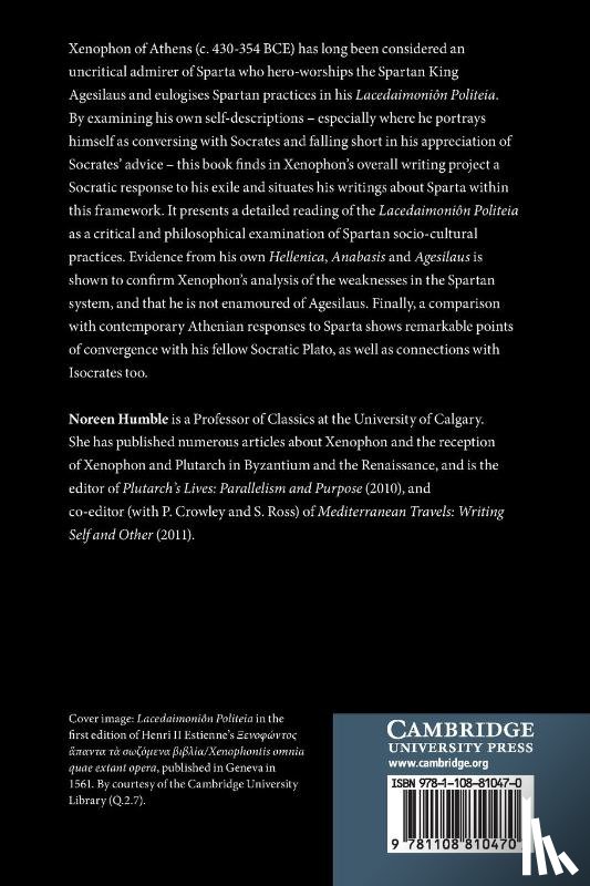 Humble, Noreen (University of Calgary) - Xenophon of Athens
