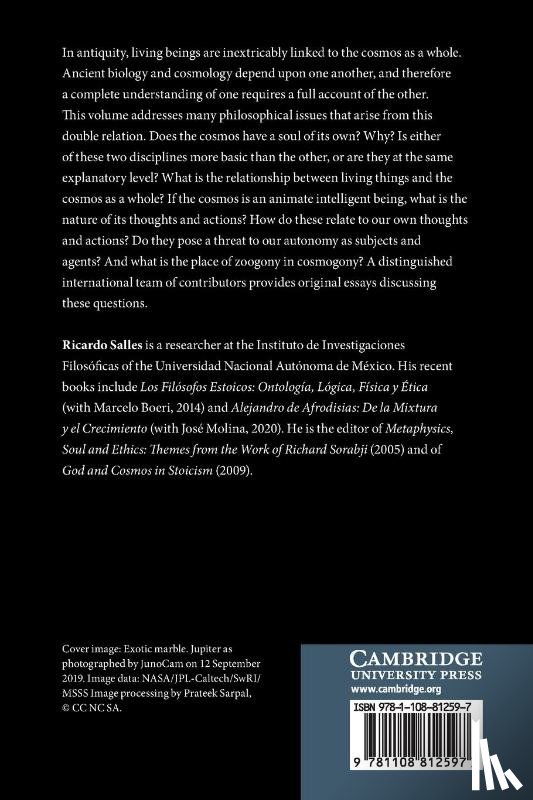 - Cosmology and Biology in Ancient Philosophy