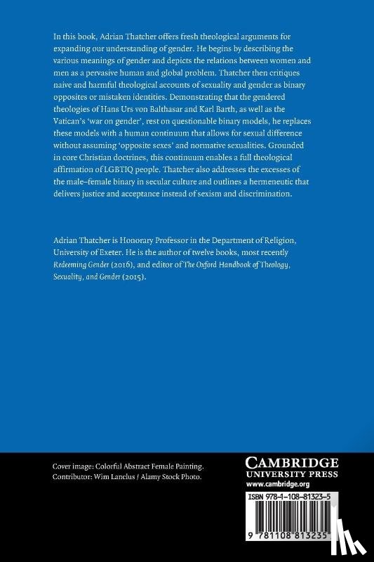 Thatcher, Adrian (University of Exeter) - Gender and Christian Ethics