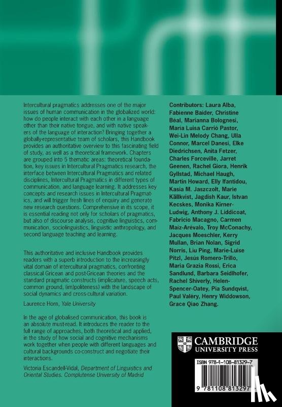  - The Cambridge Handbook of Intercultural Pragmatics