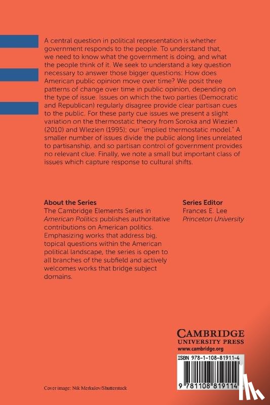 Atkinson, Mary Layton (University of North Carolina, Coggins, K. Elizabeth (Colorado College), Stimson, James A. (University of North Carolina, Baumgartner, Frank R. (University of North Carolina - The Dynamics of Public Opinion