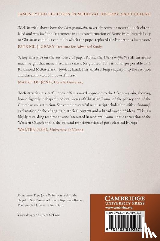 McKitterick, Rosamond (University of Cambridge) - Rome and the Invention of the Papacy