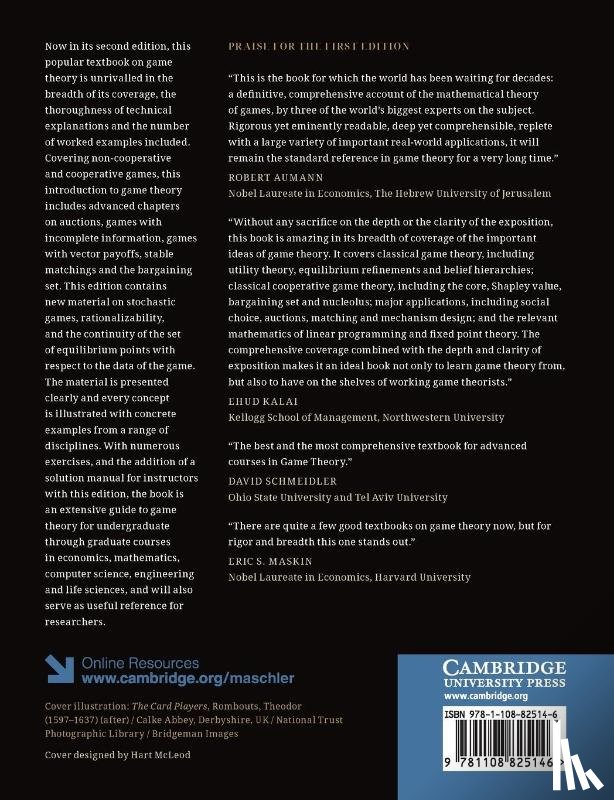 Maschler, Michael (Hebrew University of Jerusalem), Solan, Eilon (Tel-Aviv University), Zamir, Shmuel (Hebrew University of Jerusalem) - Game Theory