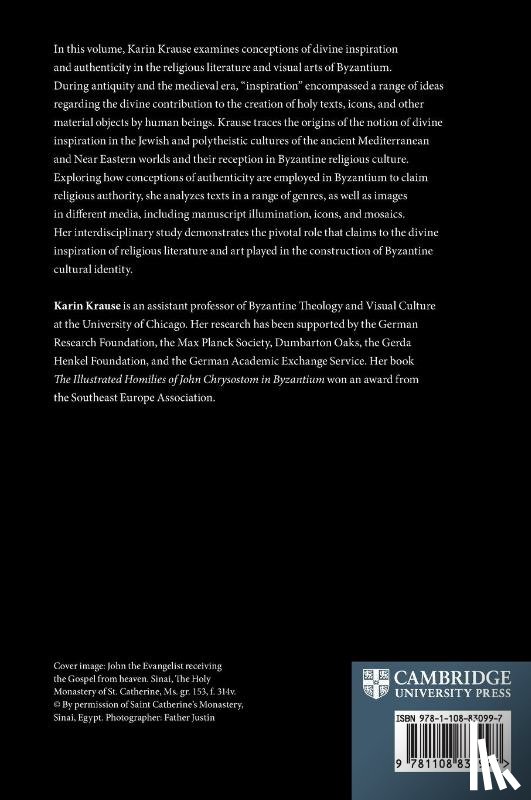 Krause, Karin (University of Chicago) - Divine Inspiration in Byzantium
