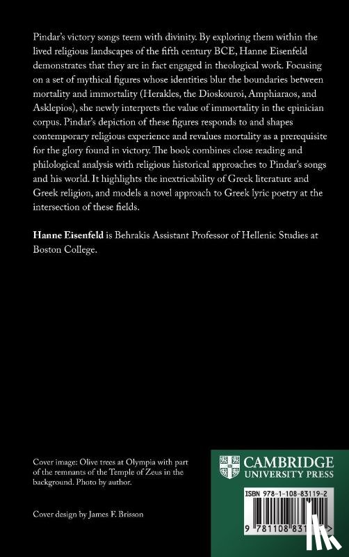 Eisenfeld, Hanne (Boston College - Pindar and Greek Religion