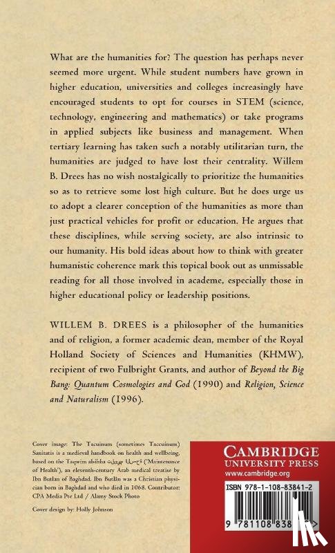 Drees, Willem B. (Tilburg University - What Are the Humanities For?